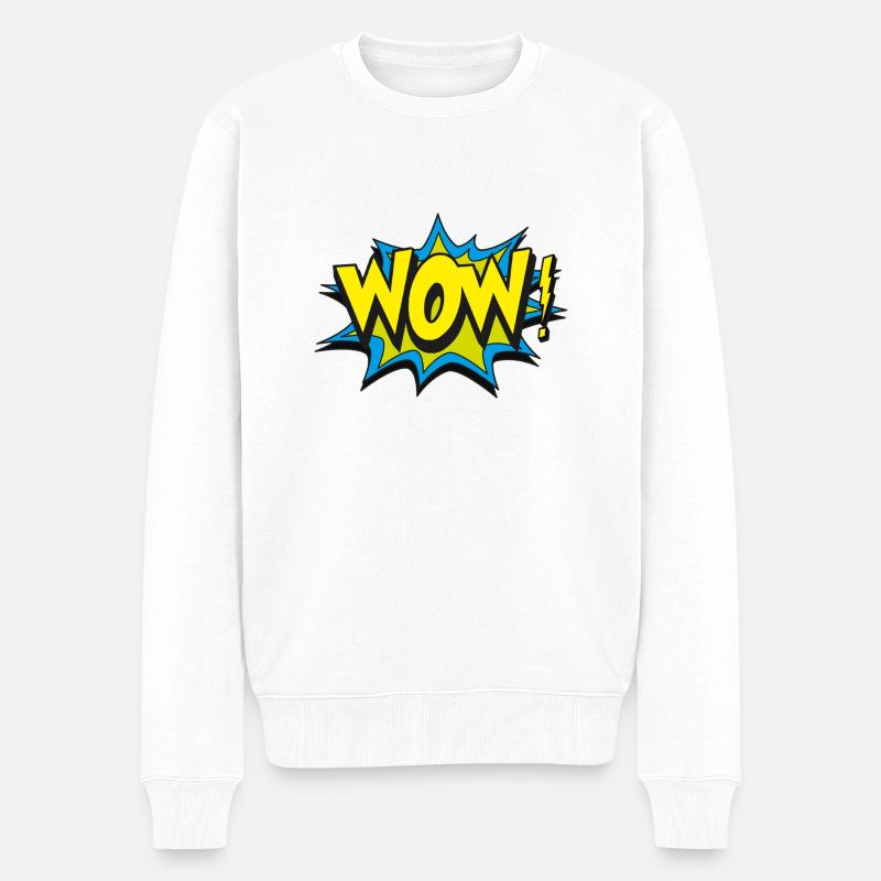 pleurage - Pull Premium bio Homme - blanc
