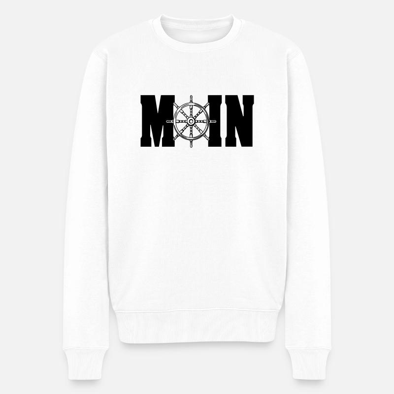 moin 4 - Männer Premium Bio Pullover - Weiß