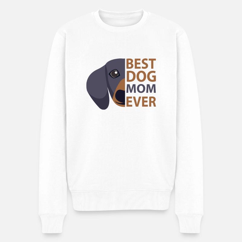 Dog Hund - Männer Premium Bio Pullover - Weiß