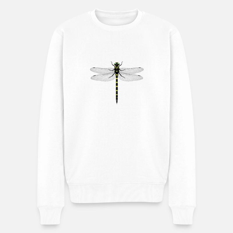 Cordulegastrer bidentata - Pull Premium bio Homme - blanc