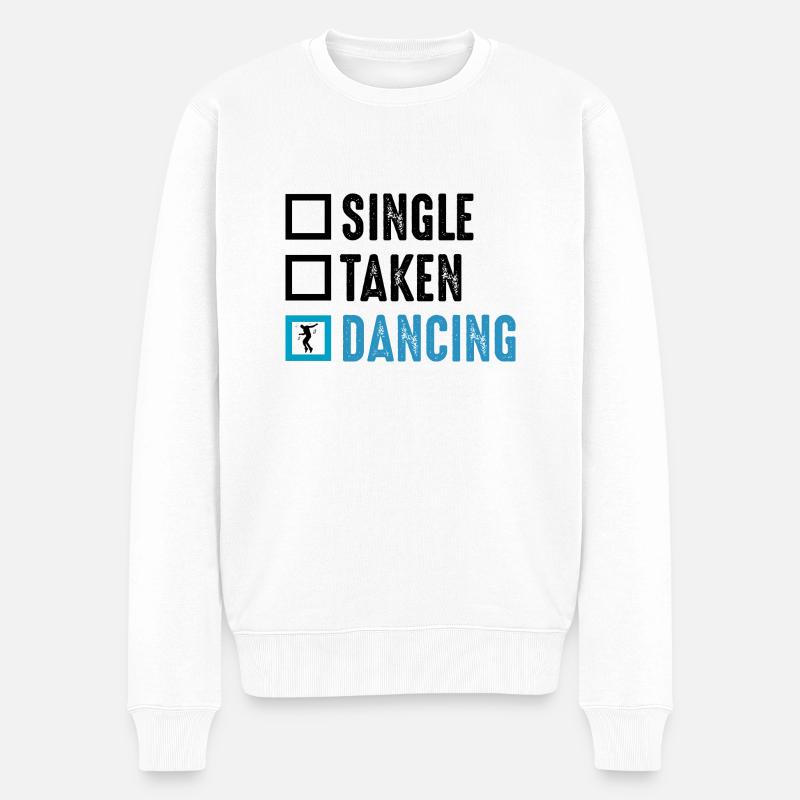 Dancing Dance Music - Männer Premium Bio Pullover - Weiß