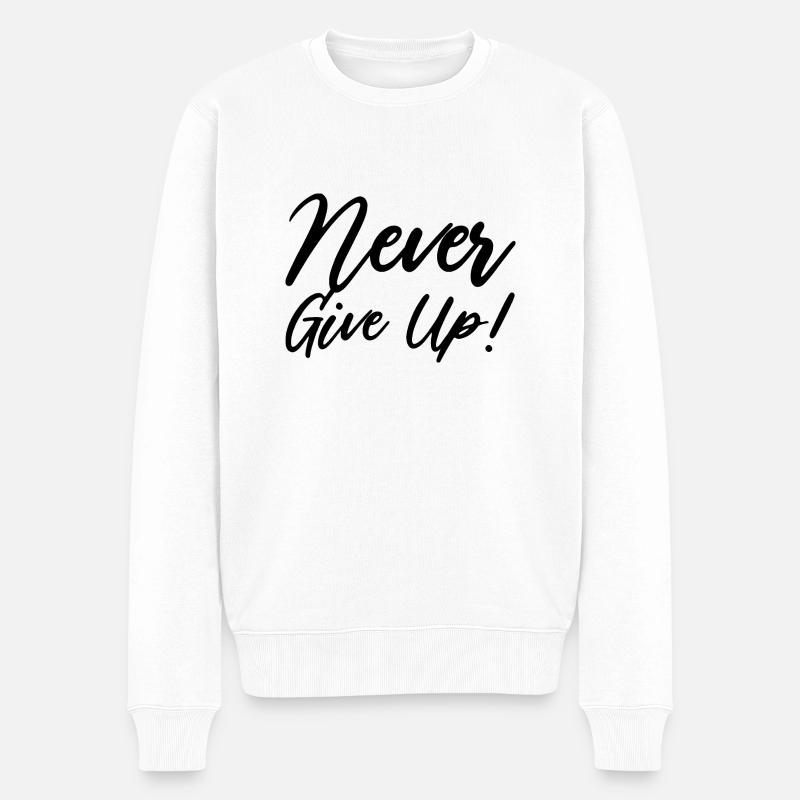 N’abandonnez jamais! - Pull Premium bio Homme - blanc
