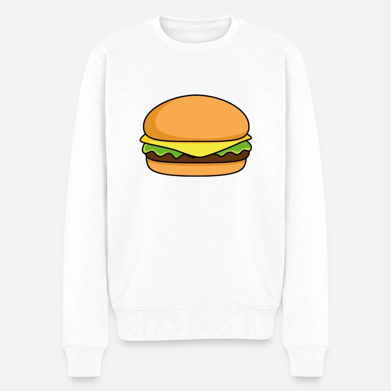 burger - Männer Premium Bio Pullover - Weiß