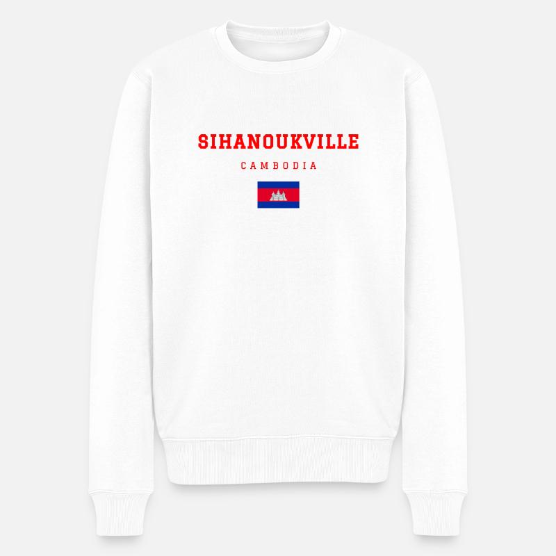 Sihanoukville Kambodscha - Männer Premium Bio Pullover - Weiß