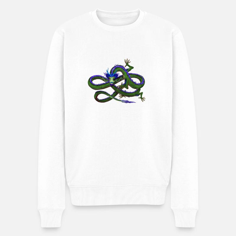 DRAGON CHINOIS - Pull Premium bio Homme - blanc