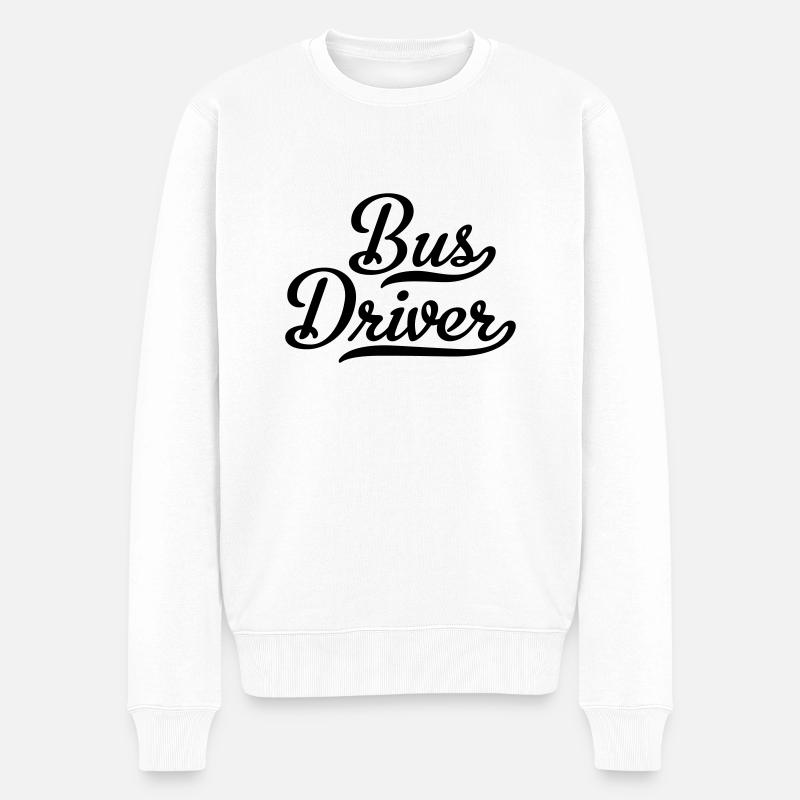 Busfahrer - Männer Premium Bio Pullover - Weiß