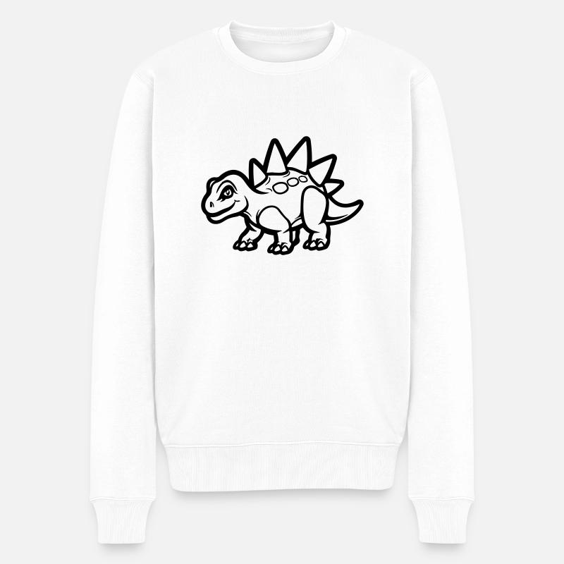 Bande dessinée de dinosaures - Pull Premium bio Homme - blanc