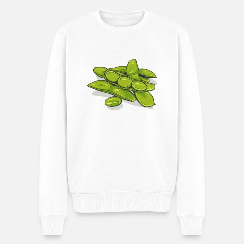 Edamame // Illustration - Pull Premium bio Homme - blanc