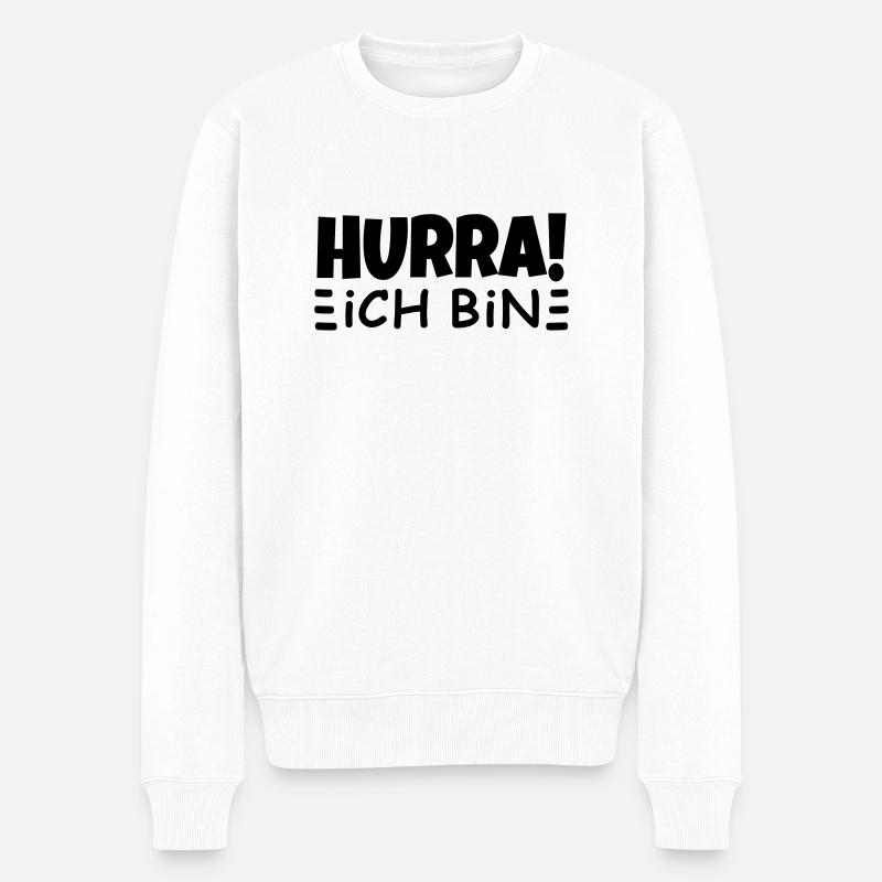 Hourra, je suis (pour ajouter) - Pull Premium bio Homme - blanc