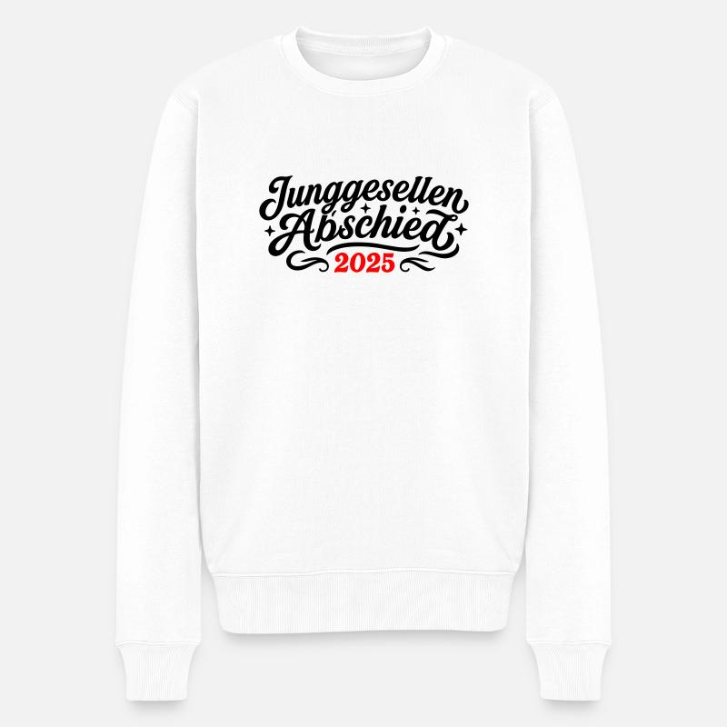 Junggesellen Abschied 2025 - Männer Premium Bio Pullover - Weiß