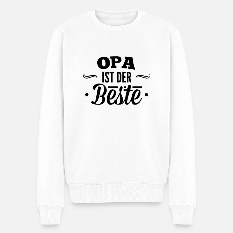 Opa ist der beste - Männer Premium Bio Pullover - Weiß