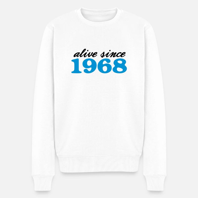 alive since 1968 - Men's Premium Organic Jumper - white