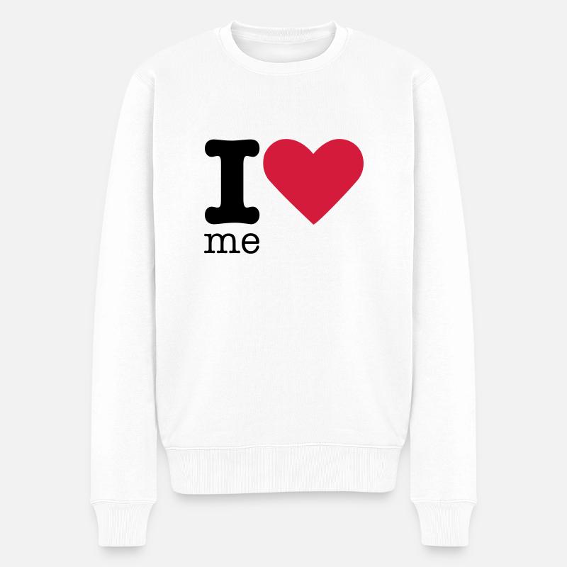 I Love Me - Pull Premium bio Homme - blanc