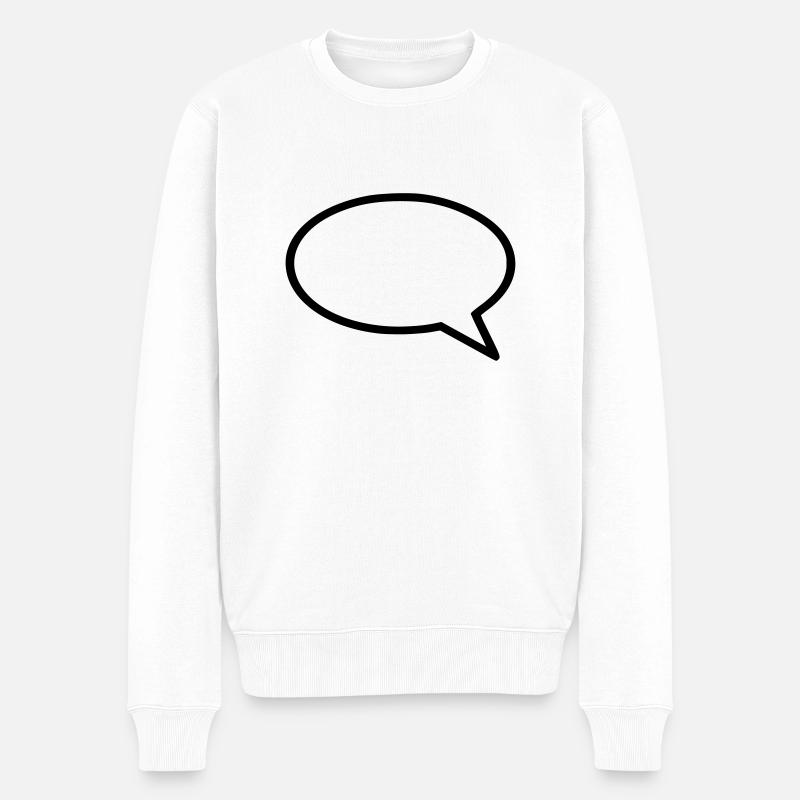 BULLE TEXT ajoute tes mots - Pull Premium bio Homme - blanc