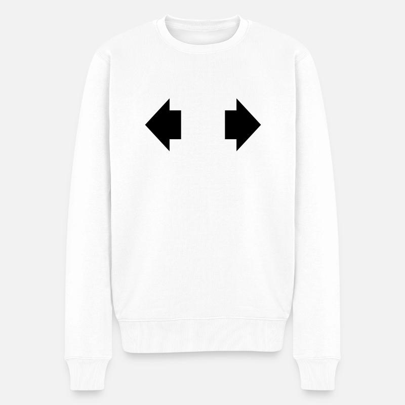 arrow left right - Pull Premium bio Homme - blanc
