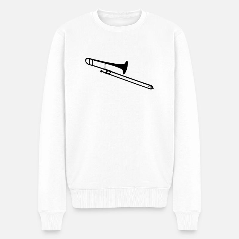 Trombone - Pull Premium bio Homme - blanc