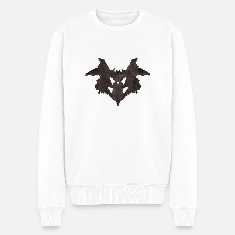 Artichok thème Rorschach test n°01 - Männer Premium Bio Pullover - Weiß