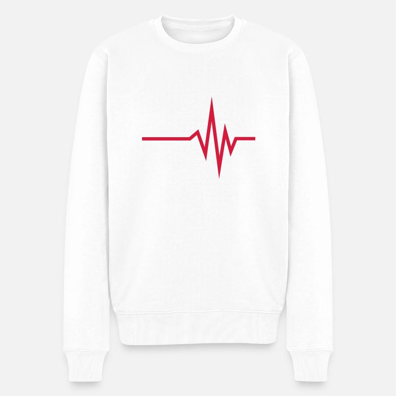 frequenz_beat__f1 - Pull Premium bio Homme - blanc