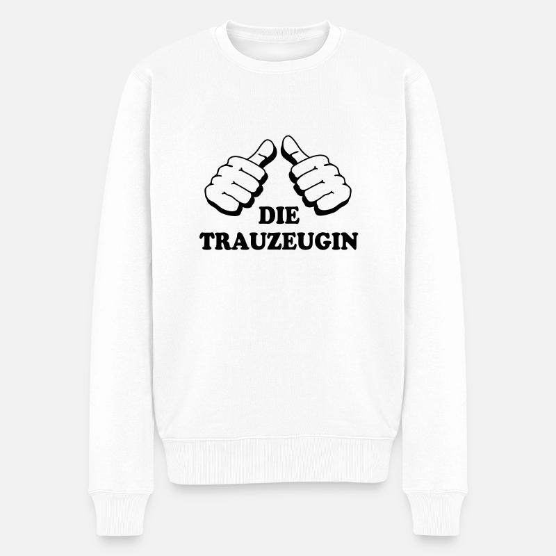 Die Trauzeugin - Männer Premium Bio Pullover - Weiß