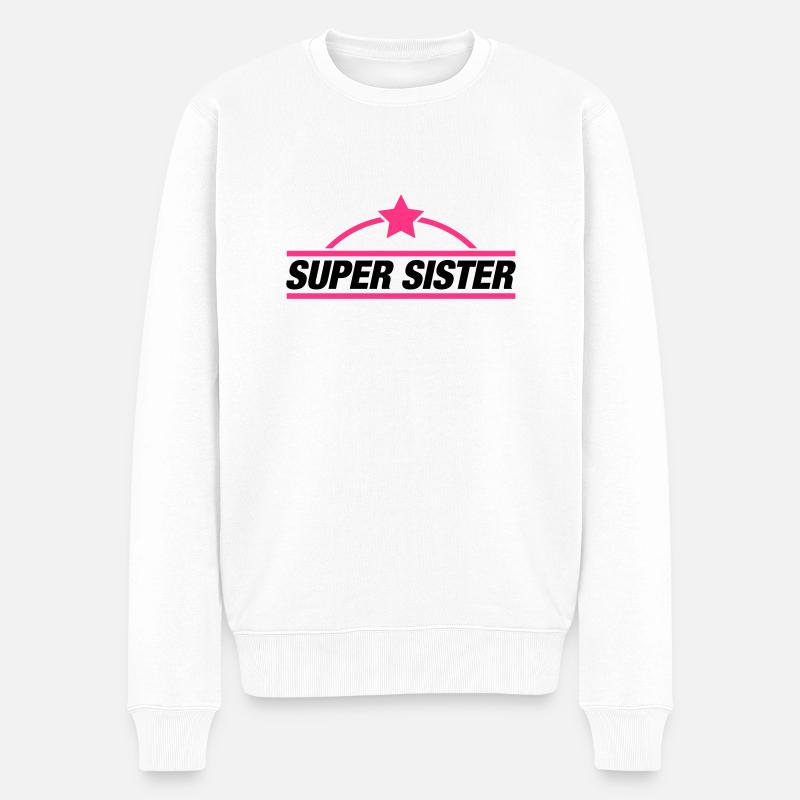 super_sister_qa2 - Männer Premium Bio Pullover - Weiß