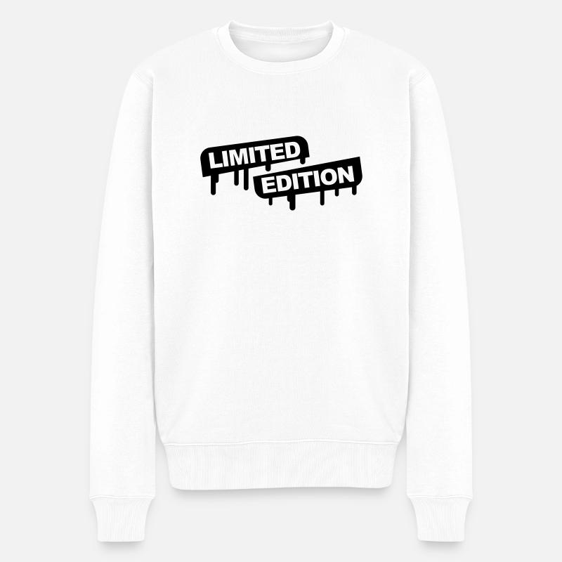 Limited Edition Graffiti Style - Männer Premium Bio Pullover - Weiß
