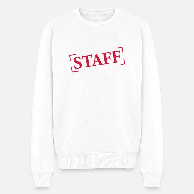 staff_co1 - Männer Premium Bio Pullover - Weiß