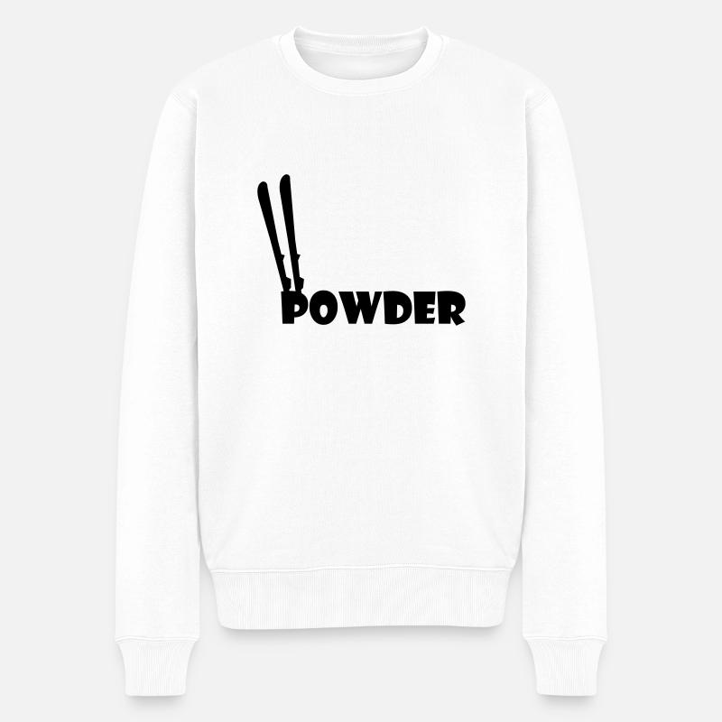 Ski,Ski fahren,Skiing,Apres ski,freeski,freeskiing - Männer Premium Bio Pullover - Weiß