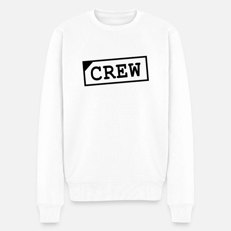 crew - Männer Premium Bio Pullover - Weiß
