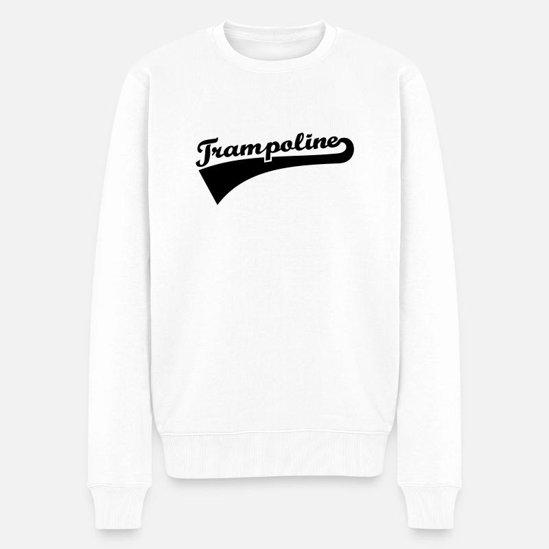 Trampolin - Männer Premium Bio Pullover - Weiß