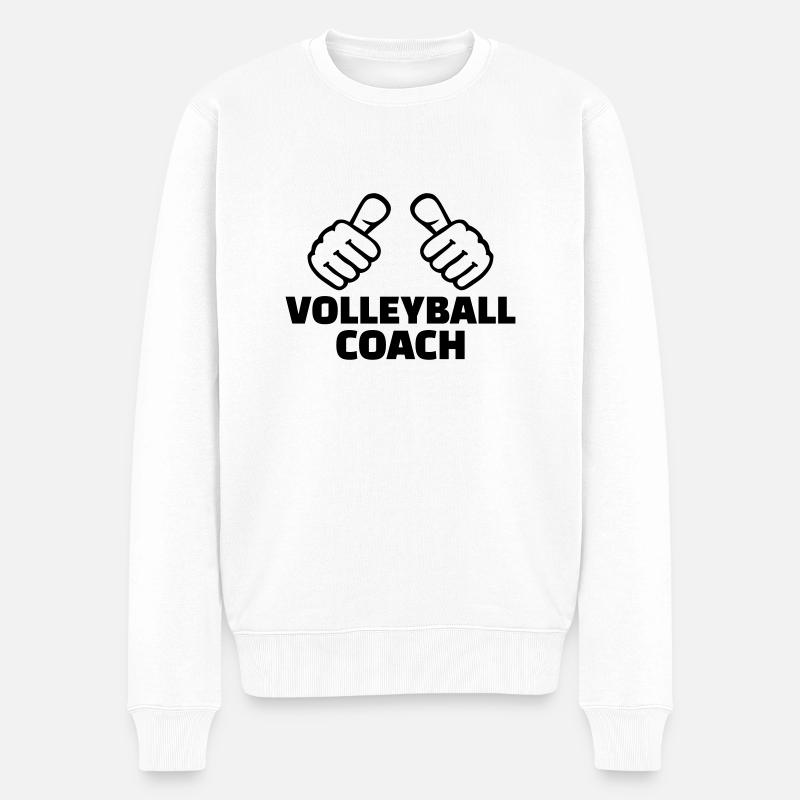 Volleyball - Männer Premium Bio Pullover - Weiß