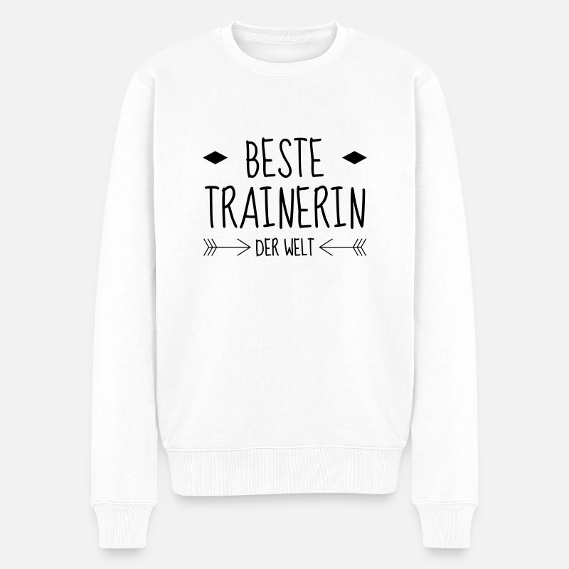 Coach / Coaching / Trainer / Sport - Männer Premium Bio Pullover - Weiß