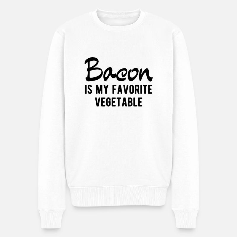 Speck ist mein Lieblingsgemüse - Männer Premium Bio Pullover - Weiß