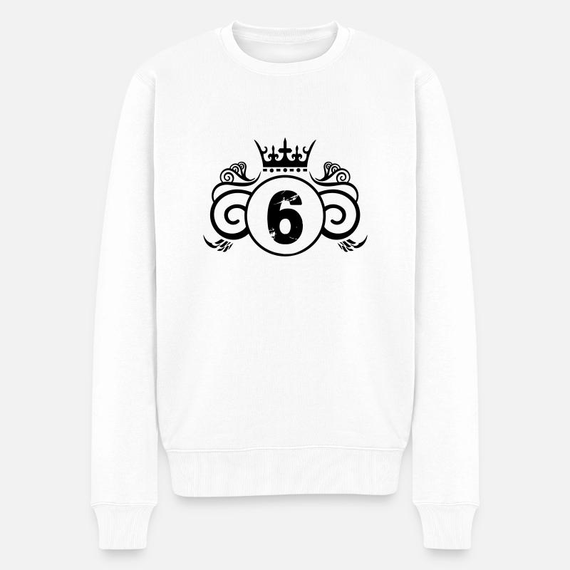 Wappen 6 - Männer Premium Bio Pullover - Weiß