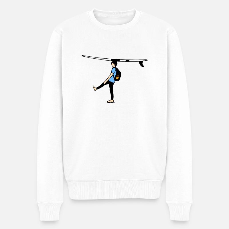surfer - Männer Premium Bio Pullover - Weiß