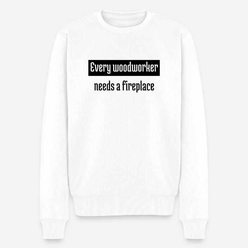 hearbeat funny dad apprentice - Männer Premium Bio Pullover - Weiß