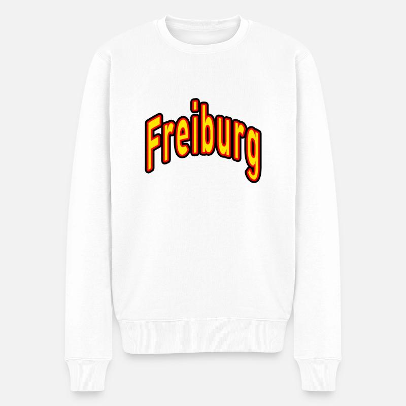 Freiburg - Männer Premium Bio Pullover - Weiß