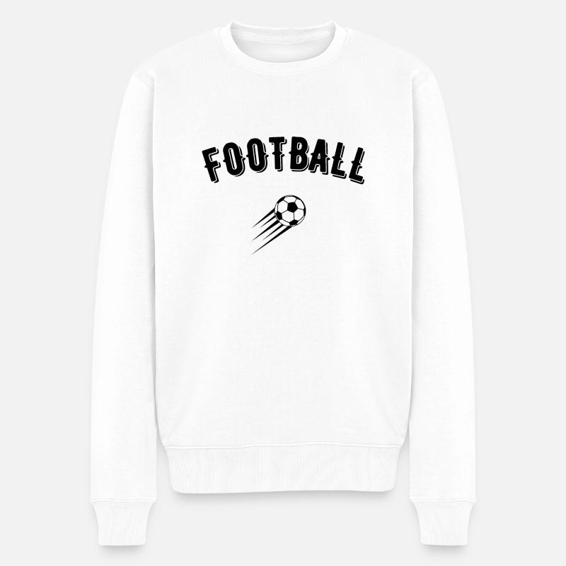 Fußball - Männer Premium Bio Pullover - Weiß
