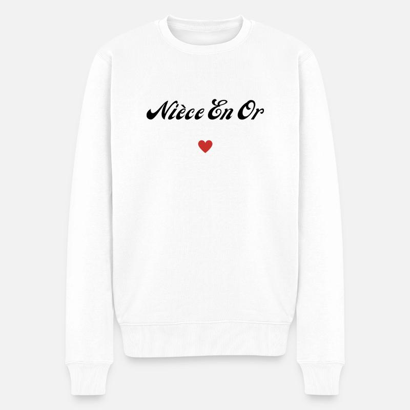 nièce en or - Pull Premium bio Homme - blanc