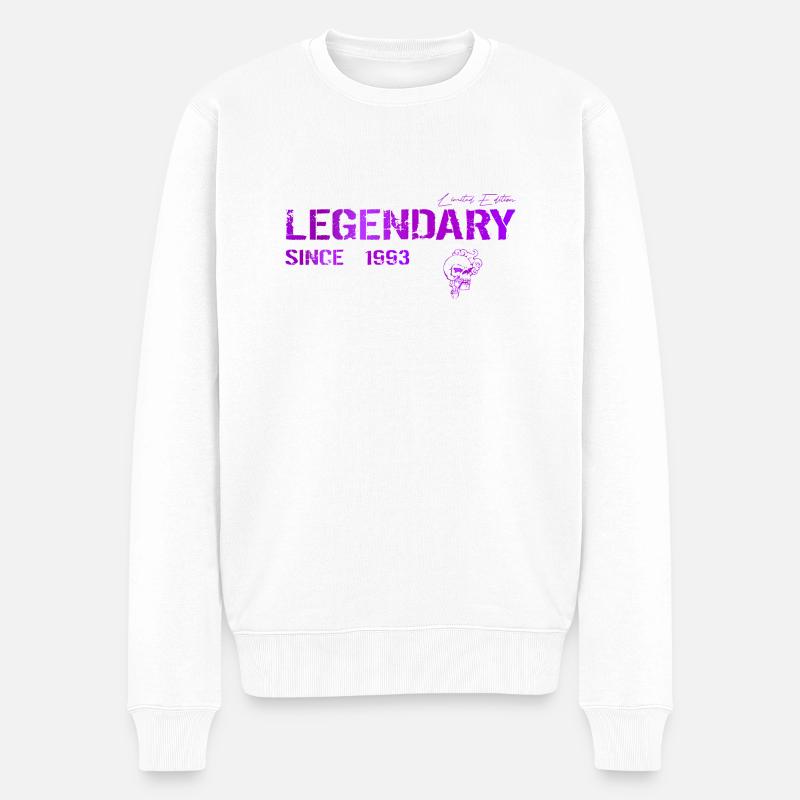 Legendary since 1993 Geschenk - Männer Premium Bio Pullover - Weiß