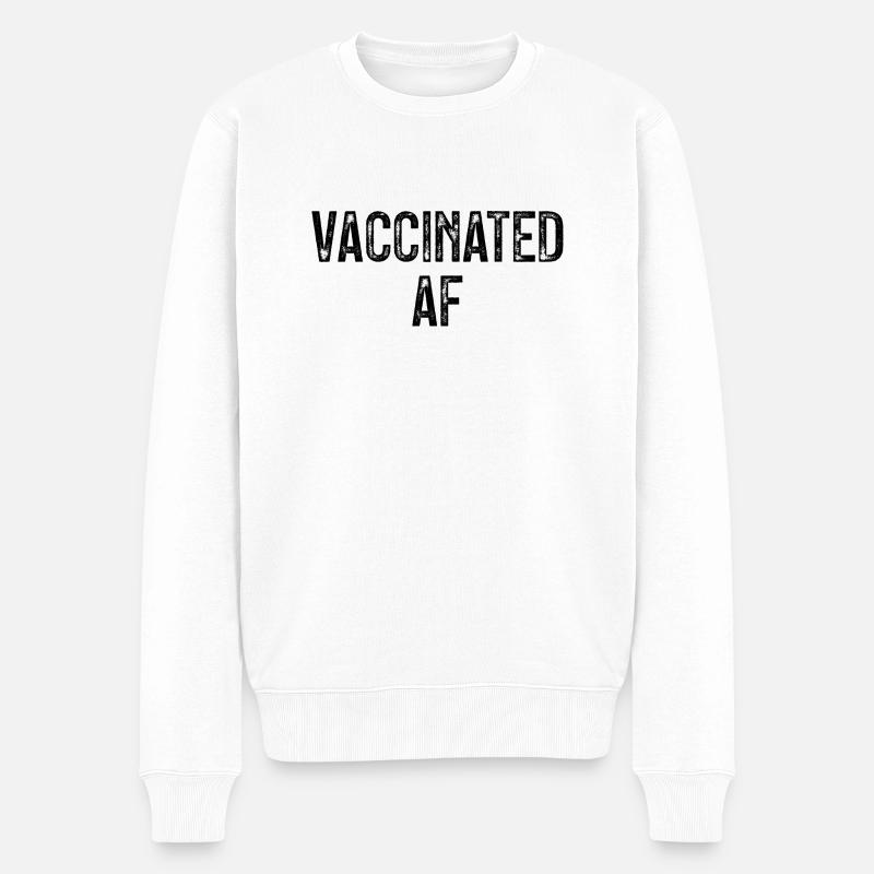 #Vaccinated - Männer Premium Bio Pullover - Weiß