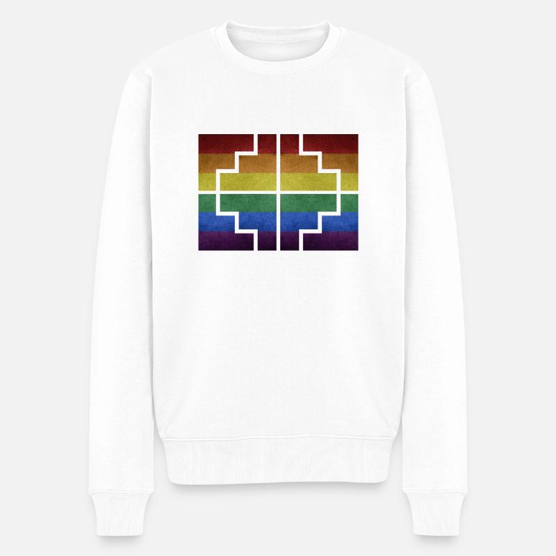 Geometrie - Männer Premium Bio Pullover - Weiß