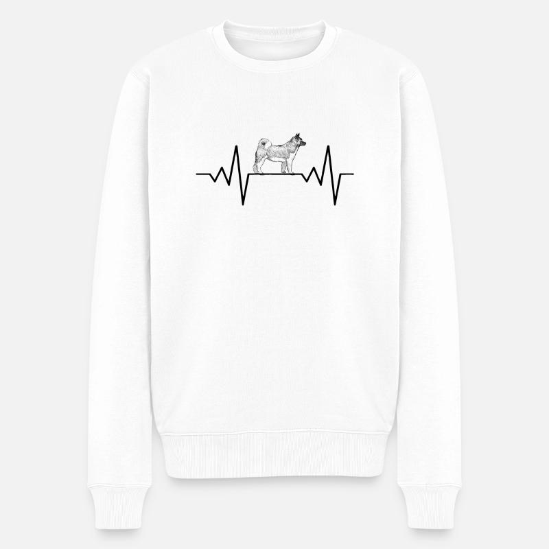 Hund Dog - Männer Premium Bio Pullover - Weiß