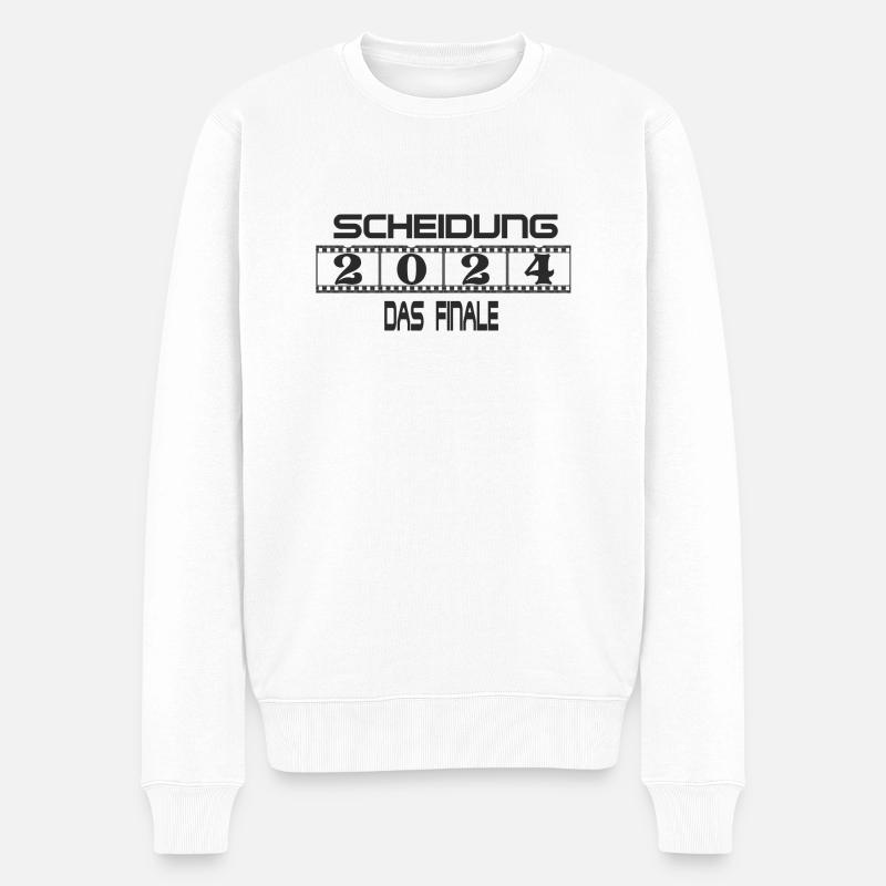 Scheidung - Männer Premium Bio Pullover - Weiß