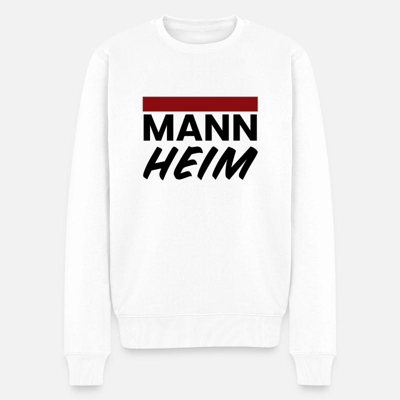 Mannheim Monnem - Männer Premium Bio Pullover - Weiß