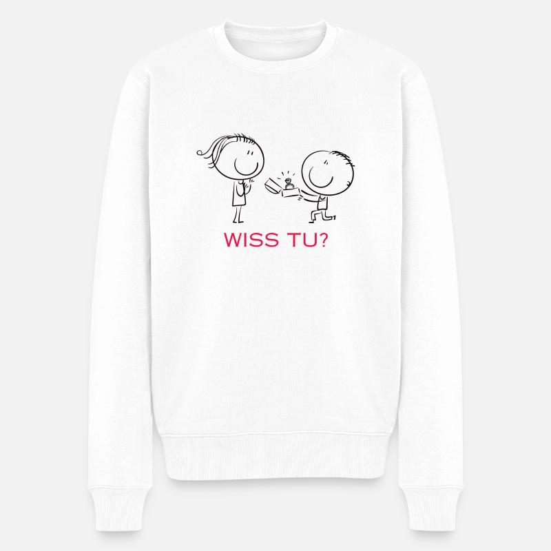 25 - Männer Premium Bio Pullover - Weiß