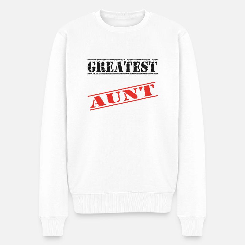 Greatest aunt - Pull Premium bio Homme - blanc
