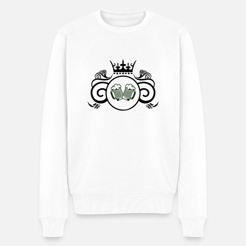 Armoiries bière - Pull Premium bio Homme - blanc