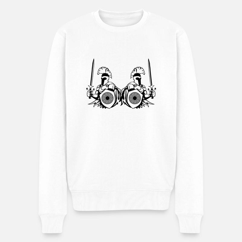 Spartiates - Pull Premium bio Homme - blanc