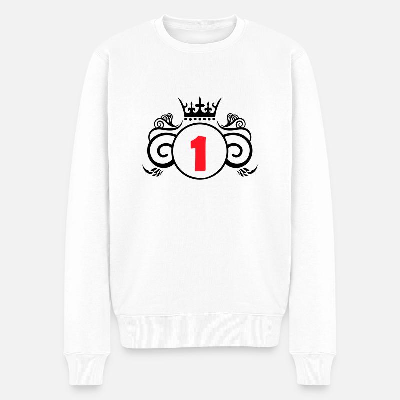 wappen 1 - Männer Premium Bio Pullover - Weiß