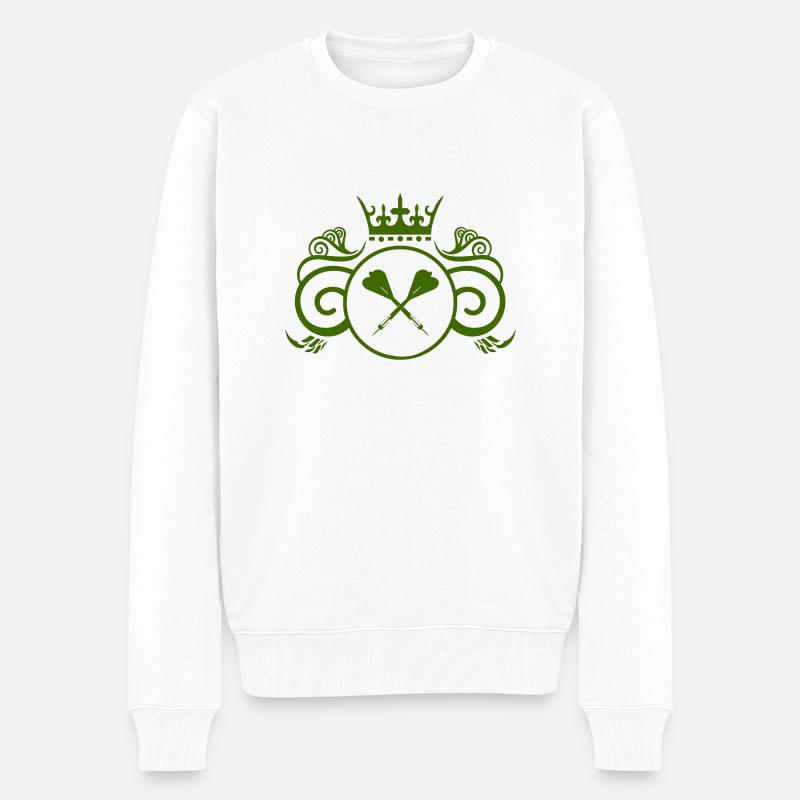 dart wappen - Männer Premium Bio Pullover - Weiß